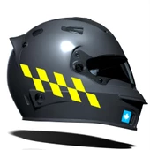 Damalı Kask Motosiklet  Sticker Takımı Reflektif, Floresan, Parlak Düz, Özel Renkler Çınar Extreme - 6
