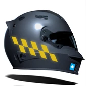 Damalı Kask Motosiklet  Sticker Takımı Reflektif, Floresan, Parlak Düz, Özel Renkler Çınar Extreme - 5