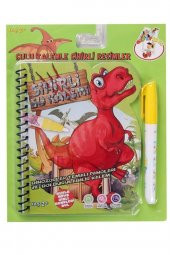 Sihirli Özel Sulu Kalem İle Boyama Kitabı Set | Dinazor Water Magic - 1