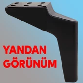 Logan Lüks Mobilya Kanepe Sehpa Tv Ünitesi Koltuk Ayağı 16 Cm Siyah Baza Ayakları - 6