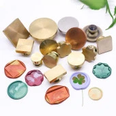 Boş Mum Mühür Pirinç Damga Başlığı Sekizgen Yıldız 24x284mm thumbnail 11