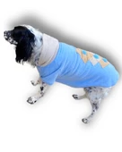 Triple Light Blue Kapşonlu Sweatshirt Orta ve Büyük Irklar İçin - 5