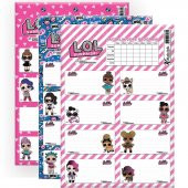 Lol Okul Etiketi Ders Programlı 3 LÜ 220130-93 - 1