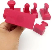 Mühür Kauçuk Alaşım Kırmızı Kaşe Dikdörtgen 25x40 thumbnail 4