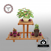 Çiçek Standı 5 - Walnut Çiçeklik -ahşap Saksılık- Çiçek Rafı - Balkon Düzenleme - 1