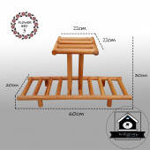Çiçek Standı 5 - Walnut Çiçeklik -ahşap Saksılık- Çiçek Rafı - Balkon Düzenleme - 2
