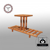 Çiçek Standı 5 - Walnut Çiçeklik -ahşap Saksılık- Çiçek Rafı - Balkon Düzenleme - 3