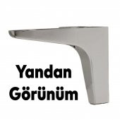 Lüks Mobilya Kanepe Sehpa TV Ünitesi Koltuk Ayağı 10 cm Parlak Krom Baza Ayak thumbnail 6