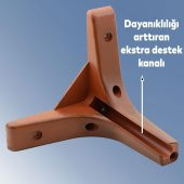 Lüks Mobilya Kanepe Sehpa TV Ünitesi Koltuk Ayağı 14 cm Kahverengi Baza Ayak thumbnail 4