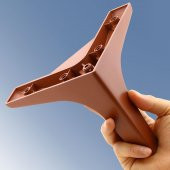 Lüks Mobilya Kanepe Sehpa TV Ünitesi Koltuk Ayağı 14 cm Kahverengi Baza Ayak thumbnail 5