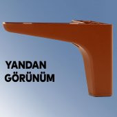 Lüks Mobilya Kanepe Sehpa TV Ünitesi Koltuk Ayağı 10 cm Kahverengi Baza Ayak thumbnail 3