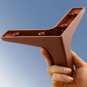 Lüks Mobilya Kanepe Sehpa TV Ünitesi Koltuk Ayağı 10 cm Kahverengi Baza Ayak thumbnail 4