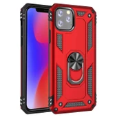 Apple iPhone 11 Pro Yüzüklü Tank Kılıf Bordo - 1