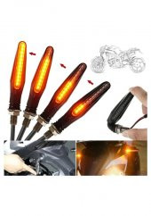 Motosiklet Kayar Led Sinyal Beyaz Angel - 1