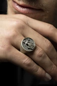 Gümüş Adalet Tanrıçası Themis Erkek Yüzük - 1