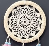 Pembe Kuş Tüylü Dream Catcher El Yapımı Rüya Kapanı Duvar Süsü thumbnail 3