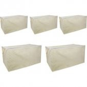 3 ADET BÜYÜK BOY YORGAN YASTIK BATANİYE ELİBİSE HURCU 100 X 50 CM FERMUARLİ TELA KUMAŞ KREM RENK   MEGA BOY HURÇ - 2