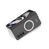 Samsung Galaxy Z Fold 4 Kılıf Wireless Şarj Özellikli Kıpta Magsafe Kapak - 8