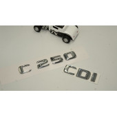 Benz C 250 CDi Bagaj Krom Metal 3M 3D Yazı Logo - 2