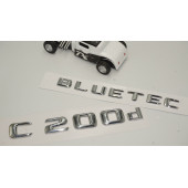 Benz C 200d Bluetec Bagaj Krom Metal 3M 3D Yazı Logo - 2
