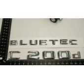 Benz C 200d Bluetec Bagaj Krom Metal 3M 3D Yazı Logo - 5