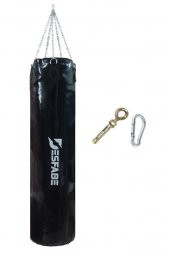 Desfabe Boxing Star 150x38 Cm Zincirli Boks Kum Torbası Siyah+Askı Aparatı - 1