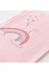 Bibaby Müslin Battaniye Pretty Rabbit Bambu Pembe 100x130 cm. - 2