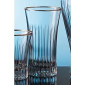 Kcd Lavita Platin Kesme El Dekor Yaldızlı 6 Adet Desenli Su ve Meşrubat Bardak Takımı thumbnail 1