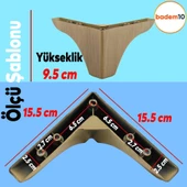 Bellona Rose Mobilya Kanepe Koltuk Puf Koltuk Ayağı 9.5 Cm Açık Kahverengi Baza Ayakları - 2