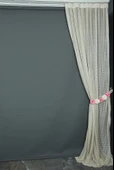 KARDELEN MODEL VİZON RENK TEK KANAT Pileli Fon Perde 75*260 cm thumbnail 4