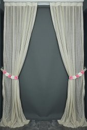 KARDELEN MODEL VİZON RENK TEK KANAT Pileli Fon Perde 75*260 cm - 5