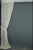KARDELEN MODEL VİZON RENK TEK KANAT Pileli Fon Perde 75*260 cm thumbnail 3