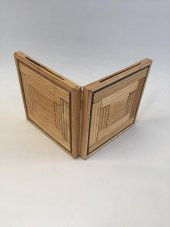 Çiftli Bambu Fotoğraf Çerçevesi 4,5x4,5 cm - 6