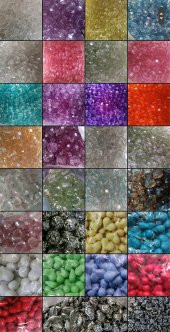 Rengarenk Plastik Boncuk 70 Kg - Renkli Takı Malzemesi - 1