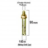 Aletçantam Çelik Dübel Gömlekli 12x90 (16mm) - 10 adet - 2