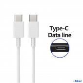 ScHitec 3A 50W Type-C to Type-C Data ve Şarj Kablosu 1metre Beyaz DN980 thumbnail 2