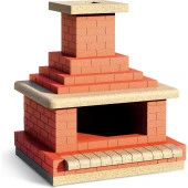 Eshel Maket Tuğla Şömine 1:12 Ölçekli Set thumbnail 1