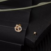 Yaşam Çiçeği 14 Ayar Altın Tragus Küpe - 4