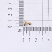 Yaşam Çiçeği 14 Ayar Altın Tragus Küpe - 5