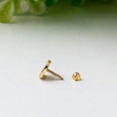 Yaşam Çiçeği 14 Ayar Altın Tragus Küpe - 3