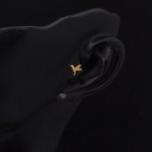 Minik Kuş 14 Ayar Altın Tragus Küpe - 2