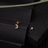 Hilal 14 Ayar Altın Tragus Küpe - 4