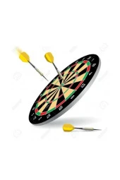 12 Inç Ahşap Dart 6 Iğneli Ok Hedef Nişan Tahtası Oyun Seti thumbnail 2