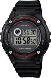CASIO W-216H-1AVDF DİJİTAL IŞIKLI ALARMLI ERKEK KOL SAATİ - 1