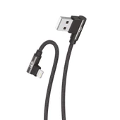 Linktech K593 Safe iPh Lightning 90 Derece Data/Şarj Kablosu 3A 1.5mt - 5