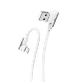 Linktech K593 Safe iPh Lightning 90 Derece Data/Şarj Kablosu 3A 1.5mt - 2