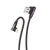 Linktech K593 Safe iPh Lightning 90 Derece Data/Şarj Kablosu 3A 1.5mt - 3