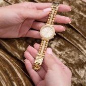 GUESS GUGW0401L2 ALTIN KAPLAMA TAŞLI BAYAN KOL SAATİ - 8
