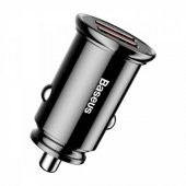 Baseus QC3.0 5A 30W Çift USB Araç Çakmaklık Şarjı Araç Şarjı Led Işıklı Hızlı Şarj Oto Çakmaklık - 1