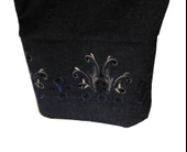 MUSTAFA KOÇAK TEKSTİL Kadın Lacivert Yün Kaşmir Yarım Astarsız Kaban - 4